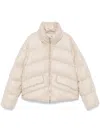 Peserico Quilted Puffer Jacket In Neutrals
