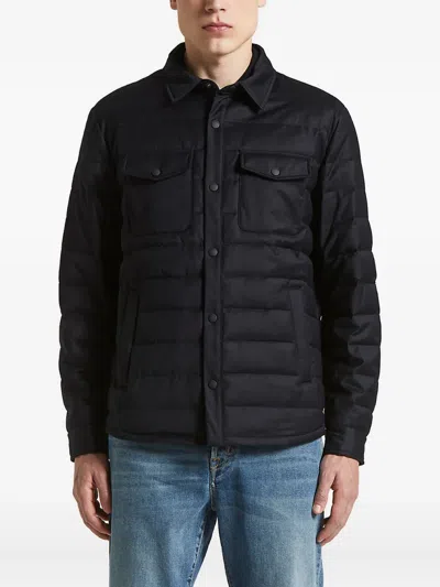 Peserico Quilted Shirt Jacket In Black