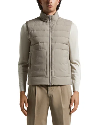 Peserico Quilted Vest In Clay