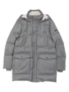 Peserico Quilted Wool Down Down Jacket In Gray