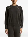 Peserico Crew Neck Jumper With Bright Details In Multi