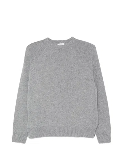Peserico Raglan-sleeve Ribbed-trim Sweater In Gray