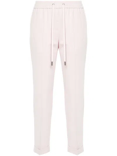 Peserico Raised-seam Track Pants In Pink
