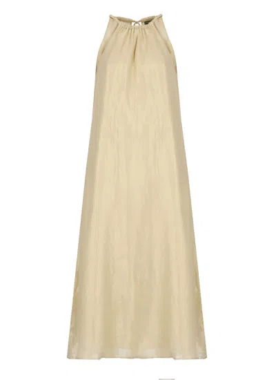 Peserico Ramie And Viscose Dress In Neutral