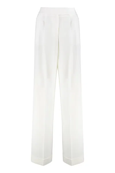 Peserico Rayon Trousers In White