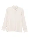 Peserico Refined Beige Shirt With Classic Collar In Neutral