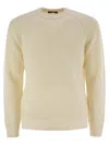 Peserico Reglan Sleeve Crew-neck Sweater In Nude
