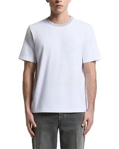 Peserico Regular Crewneck Cotton Blend T-shirt In White