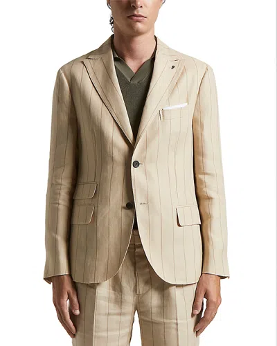 Peserico Regular Fit Blazer In Brown