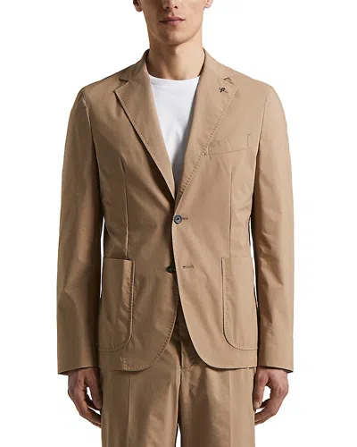 Peserico Patch-pocket Button Jacket In Brown