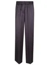 Peserico Relaxed Black Trousers With Elastic Waistband In Gray