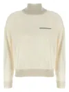 Peserico Ribbed Turtleneck Sweater Lurex Accents In White
