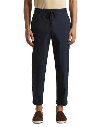 Peserico Relaxed Fit Cropped Joggers In Abyss