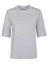 Peserico Relaxed Fit Grey Cotton Blend Shirt In Gray