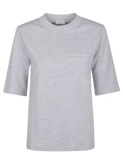Peserico Relaxed Fit Grey Cotton Blend Shirt