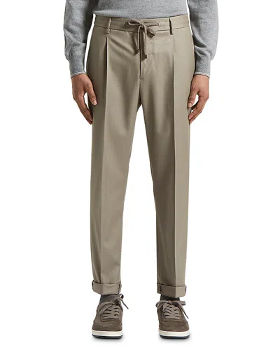 Peserico Relaxed Fit Wool Trousers In Gray