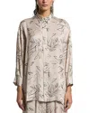 Peserico Beige Blouse Leaf Pattern Blouse In Neutral