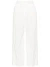 Peserico Rhinestone-embellished Straight-leg Trousers In White
