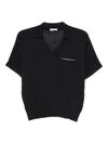 Peserico Short-sleeved Cashmere Blend Sweater With V-neckline In Blue