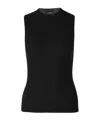 Peserico Ribbed Wool Top In Black