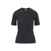 Peserico Grey Cotton T-shirt In Black