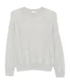 Peserico Ribbed Crew-neck Jumper In Gray