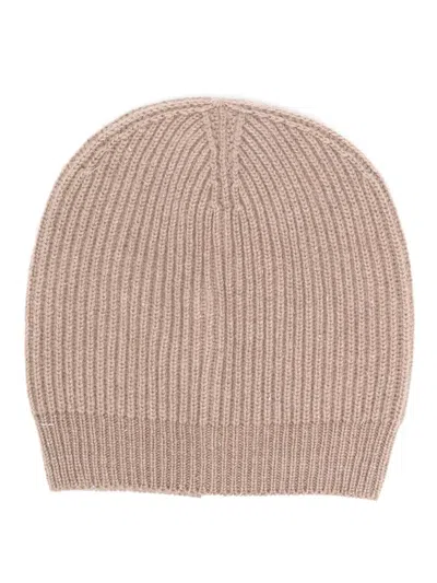 Peserico Ribbed-knit Pull-on Beanie In Neutrals