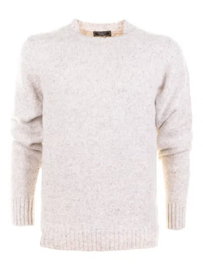 Peserico Knitted Round-neck Sweater In Neutral