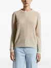 Peserico Ribbed Open-back Sweater In Neutral