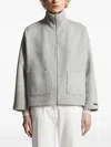 Peserico Ribbed-panel Gilet In Gray
