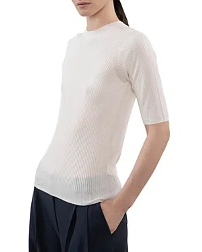 Peserico Ribbed Sweater In Plaster White