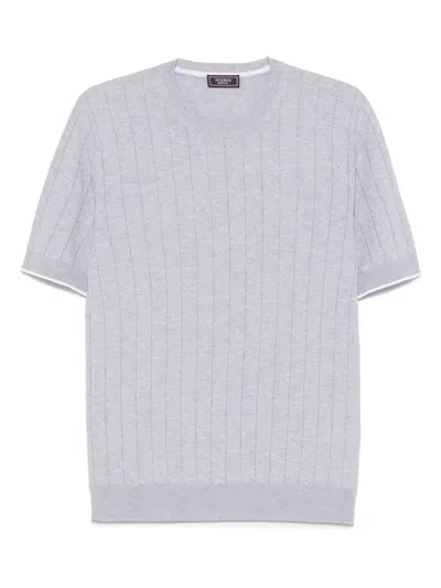 Peserico Ribbed T-shirt In Gray