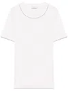 Peserico Ribbed T-shirt In Neutrals