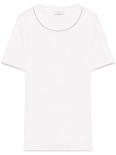 Peserico Ribbed T-shirt In White