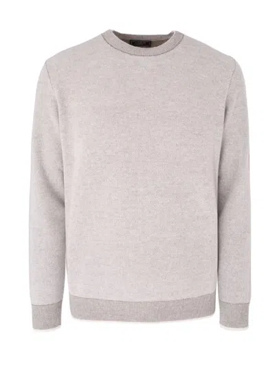 Peserico Ribbed Trim Sweater In Pink