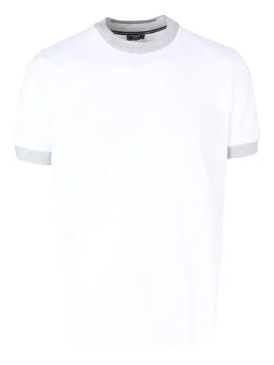 Peserico Ribbed Trim T-shirt In Multi