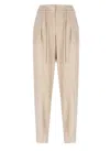 Peserico Joggers Corduroy Darts In Beige