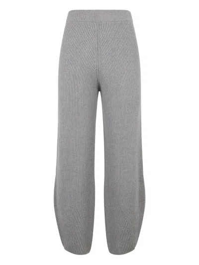 Peserico Ribbed Trousers In Gray