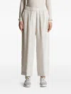 Peserico Pull On Elastic Waist Pants In White