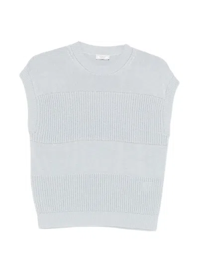 Peserico Ribbed Vest In Blue