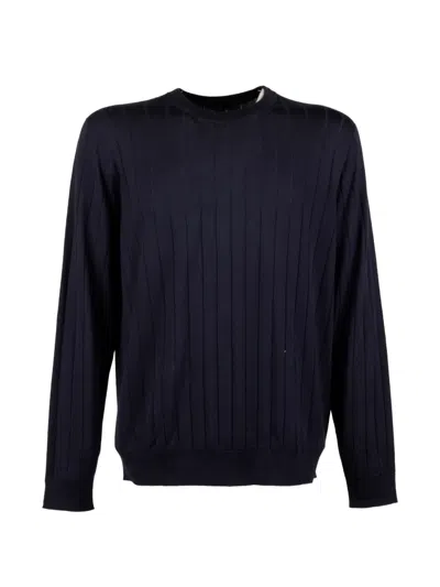 Peserico Ribbed-knit Sweater In Blue