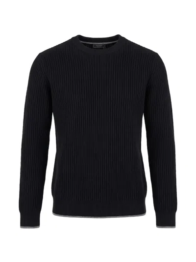 Peserico Ribbed-knit Sweater In Blue