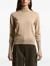 Peserico Roll-neck Glitter-details Pullover In Neutral