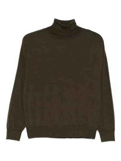 Peserico Roll-neck Long-sleeve Top In Green