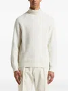 Peserico Roll-neck Raglan-sleeve Sweater In White