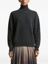 Peserico Rollkragenpullover In Glitter-optik In Black