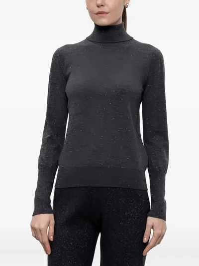 Peserico Roll-neck Sweater In Gray