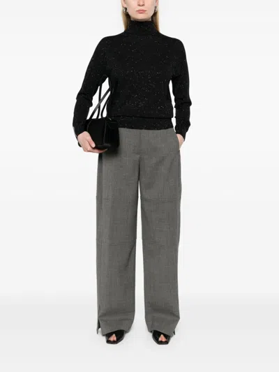 Peserico Roll-neck Sweater In Schwarz
