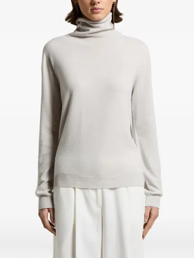 Peserico Roll-neck Knitted Jumper In Gray