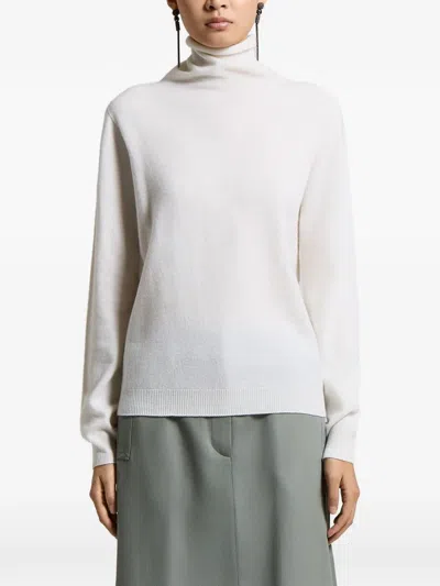 Peserico Roll-neck Ribbed-trim Sweater In White
